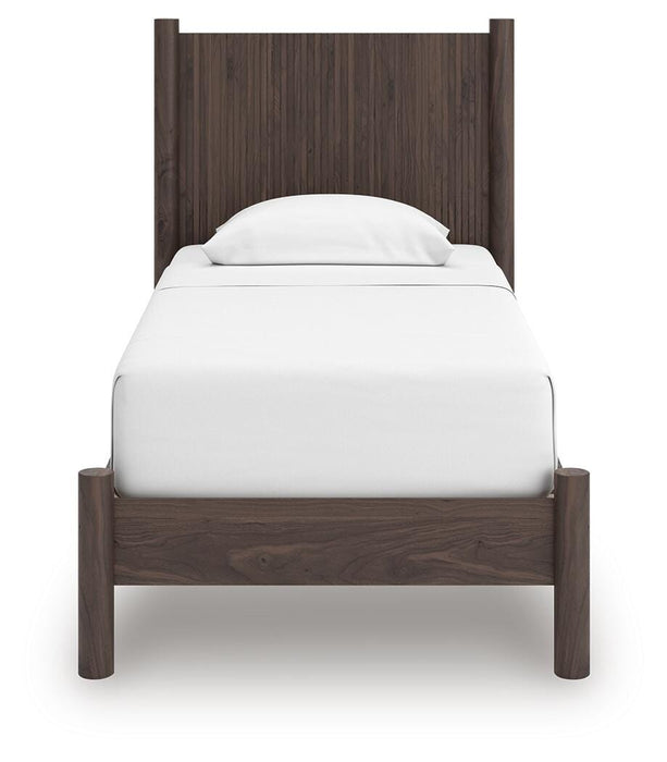 Pamytta Twin Panel Platform Bed, Dresser, Mirror and Nightstand