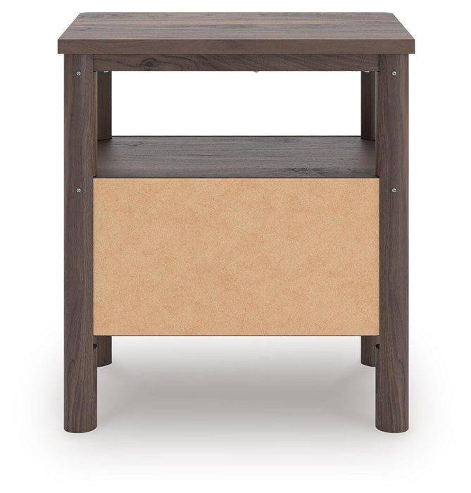 Pamytta Twin Upholstered Panel Platform Bed, Dresser, Mirror and Nightstand