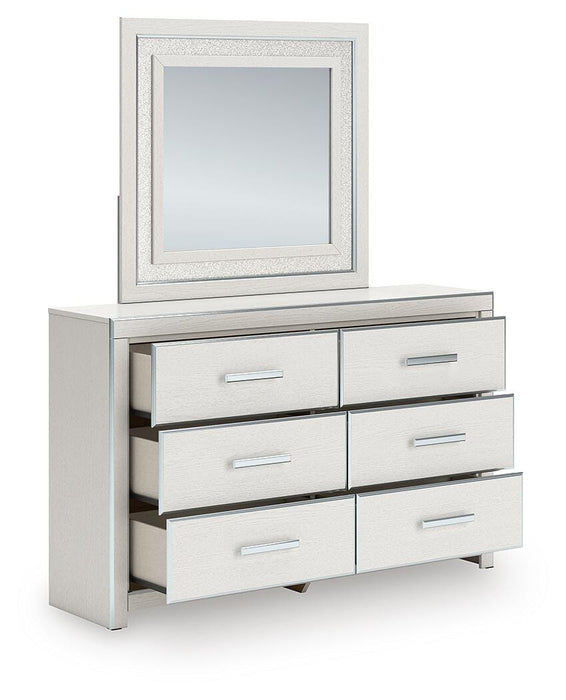 Zuraleus King Upholstered Bed, Dresser, Mirror and Nightstand