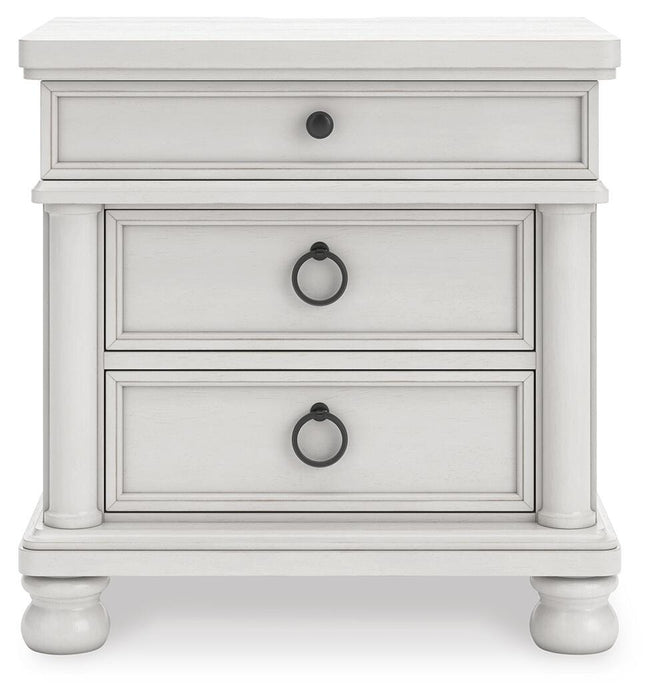 Rowlenstown California King Poster Bed, Dresser, Mirror and Nightstand