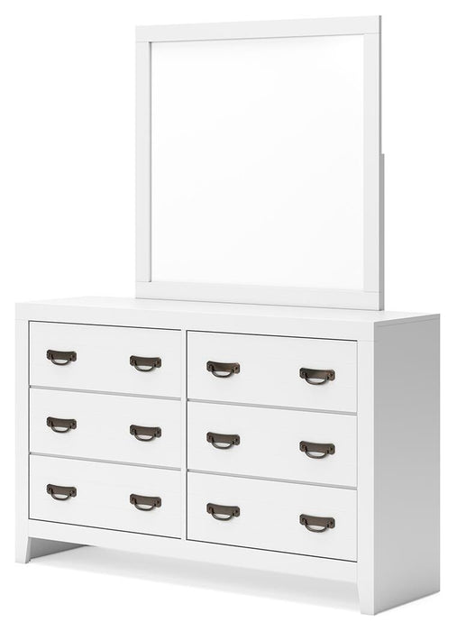 Binterglen California King Panel Bed, Dresser, Mirror, Chest and Nightstand