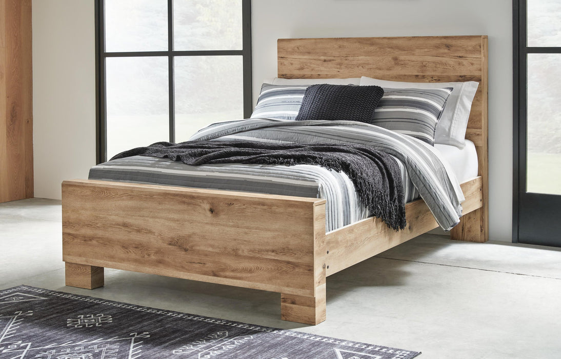 Hyanna Full Panel Bed, Dresser, Mirror, Chest and Nightstand