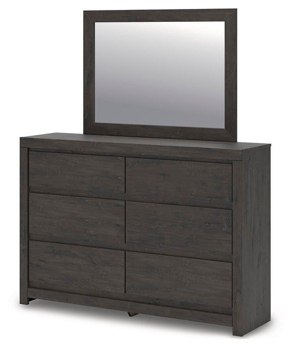 Parlayon Queen Panel Storage Bed, Dresser, Mirror, Chest and Nightstand