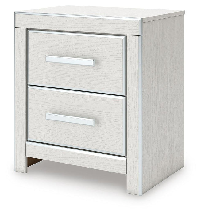 Birmonton King Upholstered Panel Platform Storage Bed, Dresser, Mirror, Chest and Nightstand