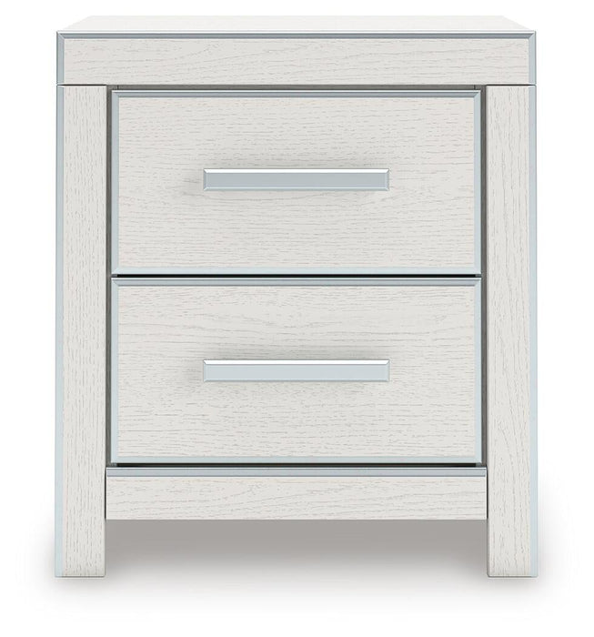Birmonton King Upholstered Panel Platform Storage Bed, Dresser, Mirror and Nightstand