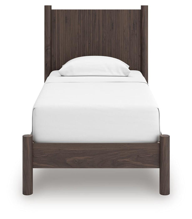 Cadmori Twin Panel Platform Bed, Dresser and Mirror