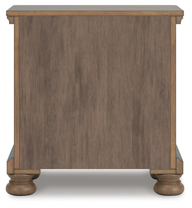Vandenmore King Panel Bed with Mirrored Dresser and Nightstand