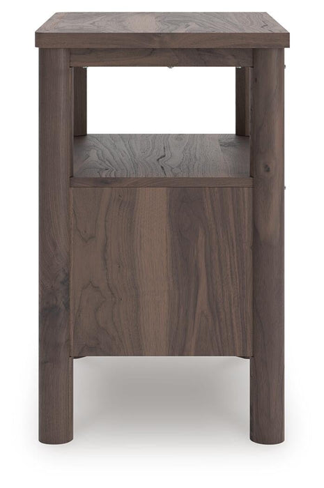 Cadmori Full Upholstered Panel Bed, Dresser, Mirror, Chest and Nightstand