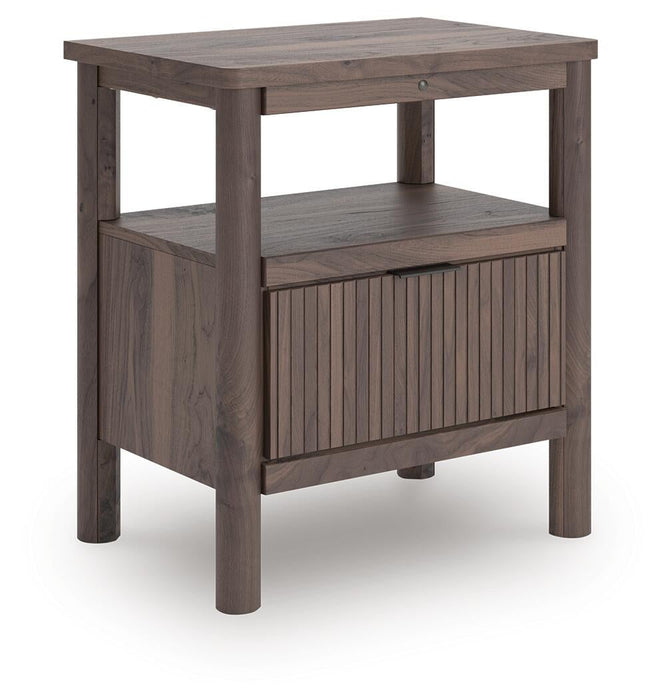 Cadmori King Panel Platform Bed, Dresser, Mirror, Chest and Nightstand