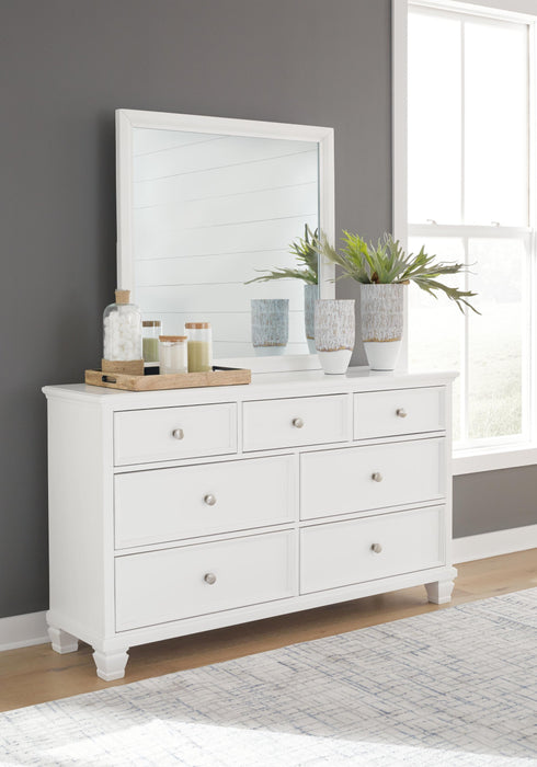 Fortman Twin Panel Storage Bed, Dresser and Mirror