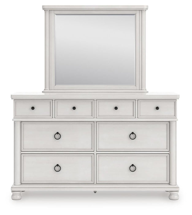 Chadworth King Poster Bed, Dresser and Mirror