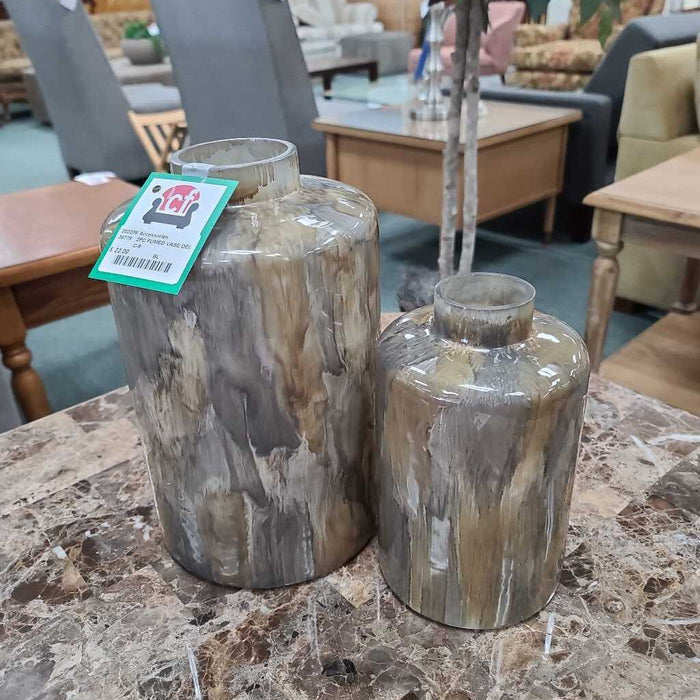 2PC FUMED VASE DECOR